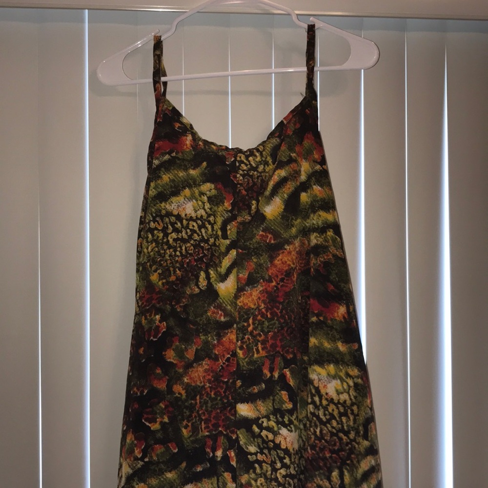Vintage High-low backless slip dress